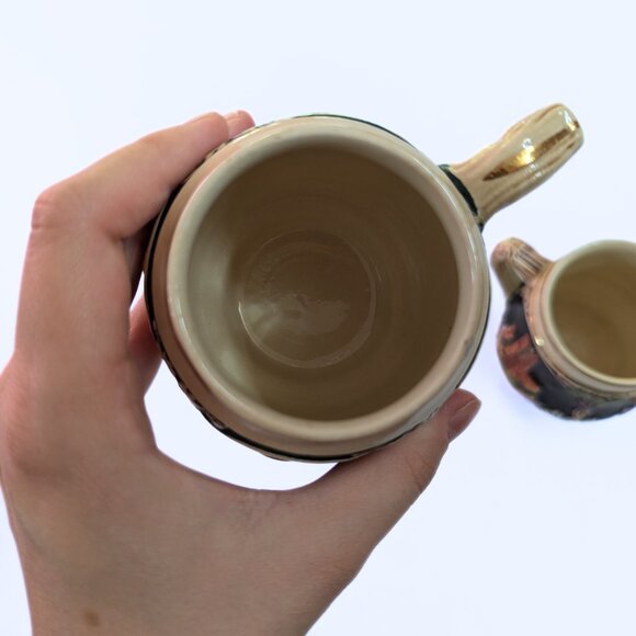 Vintage German Stein Mugs Set of 2 Castles in Germany Beer Wine Glasses - Picture 7 of 15